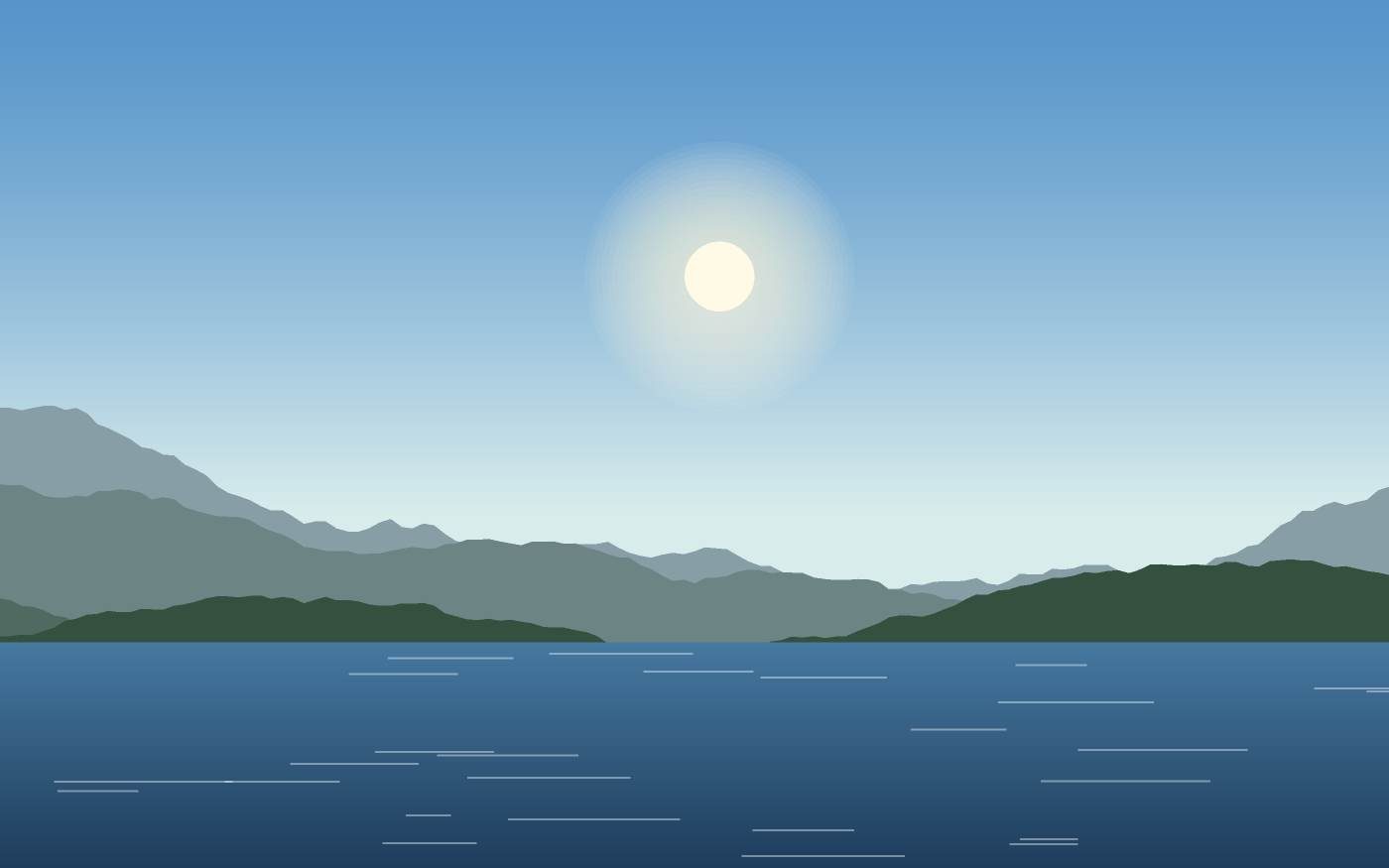 Ilustração de uma paisagem