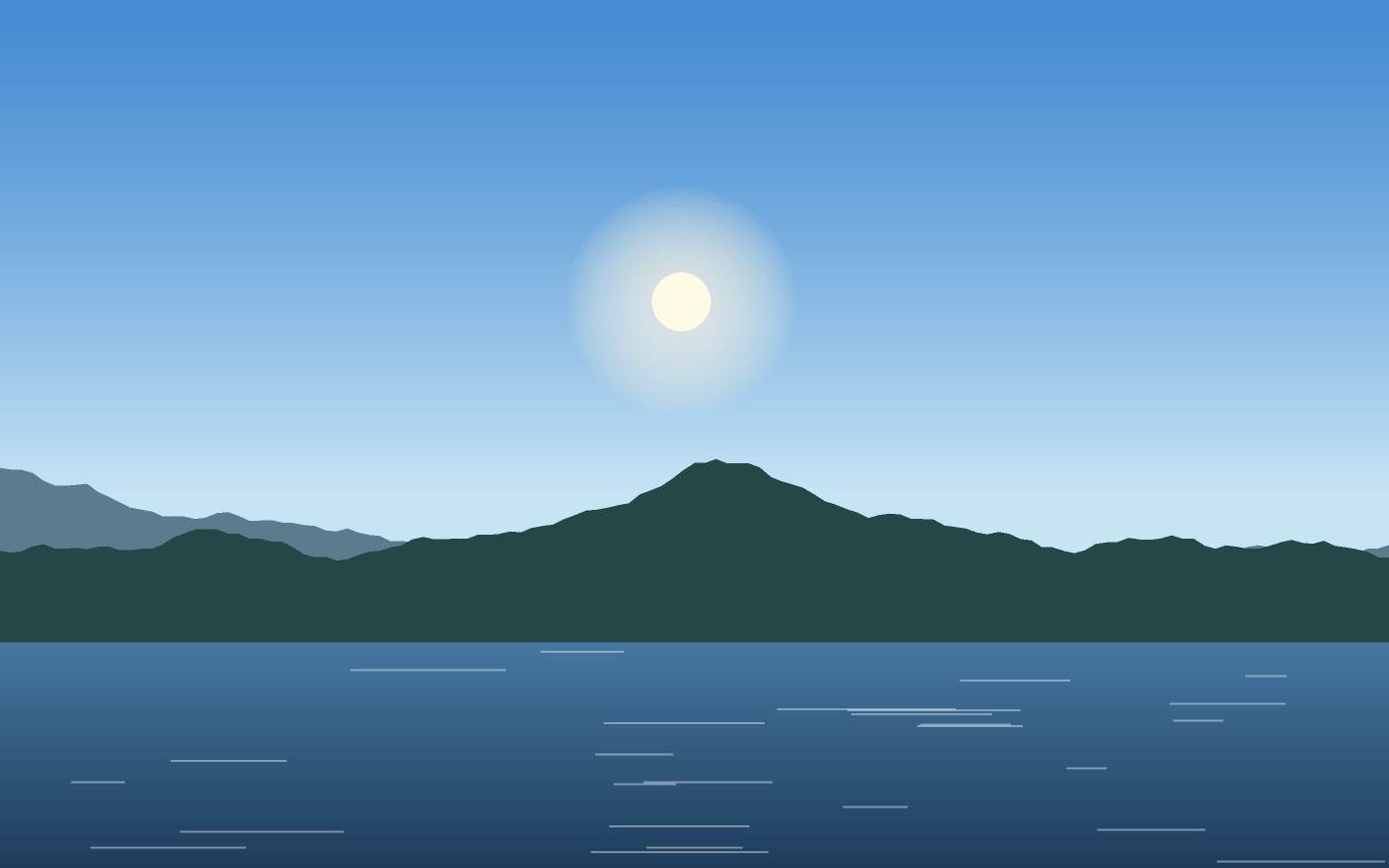 Ilustração de uma paisagem
